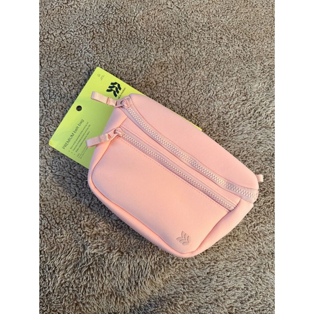 Premium Belt Bag Blush - All In Motion™: Water-Resistant Knit Fanny Pack